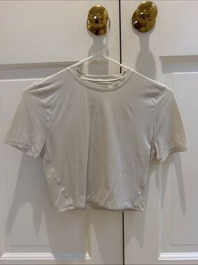 lululemon athletica Short Sleeve Crewneck Crop Top - White